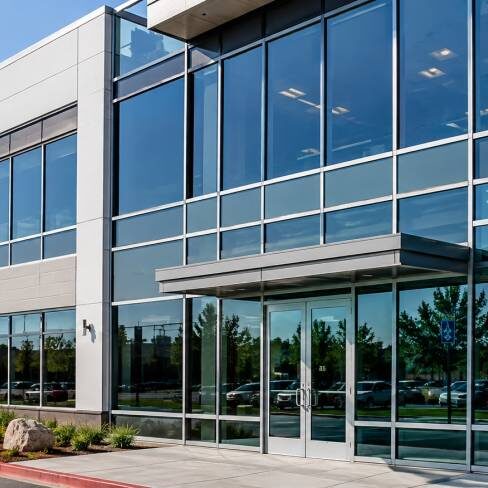 Aluminum Framed Windows Commercial Glass Repair