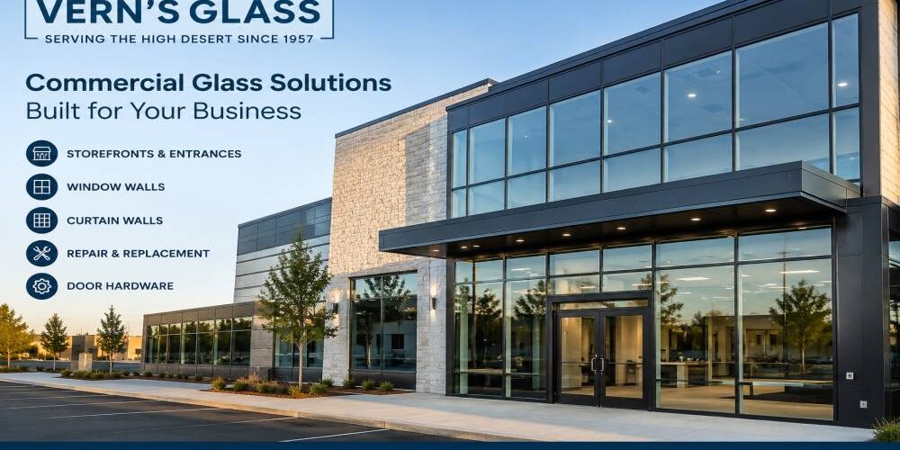 Commercial Glass Solutions for High Desert Businesses Storefronts, Entrances, Window Walls and More